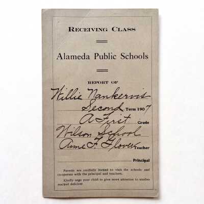 Report Card, Wilson School, 1907
