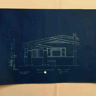 Blueprints for a bungalow, by G. H. Noble, builder, c. 1920