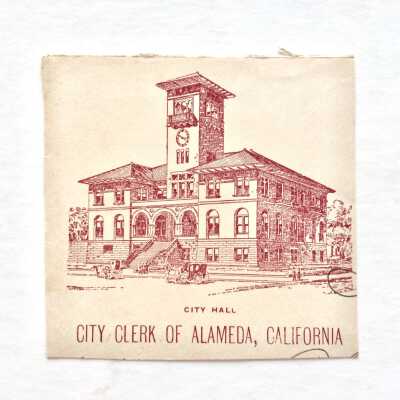 Illustration of City Hall, from City Clerk stationery, prior 1906