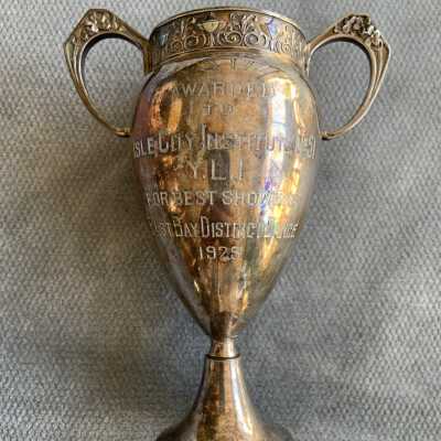 Trophy awarded Isle City Institute #51, best showing East Bay District Dance, 1925