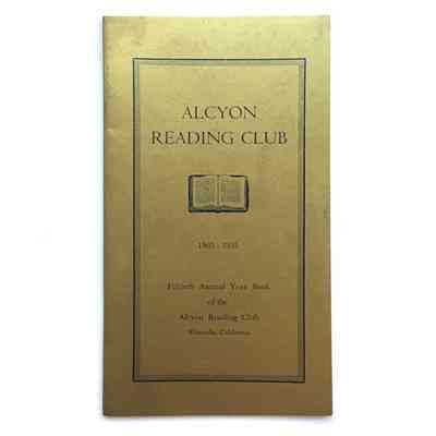 50th Anniversary booklet of the Alcyon Reading club, 1955