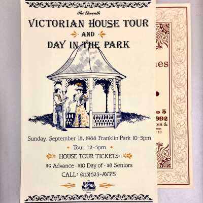 Posters advertising Victorian House Tours, 1988, 1992