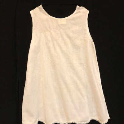 White cotton sleeveless children's dress worn by Frank Perkins, 1927