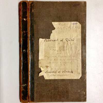 Abstract of title for property on Park and Broadway, 1873