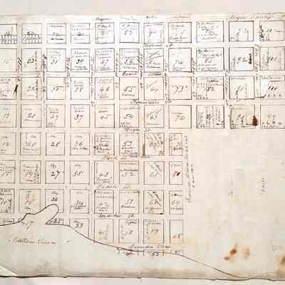 Subdivision map of East End, c. 1860s-1870s