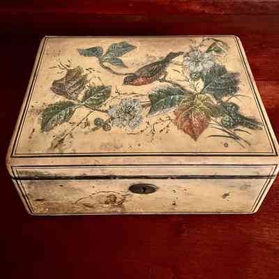 Christmas gift Jewel box and card, 1886