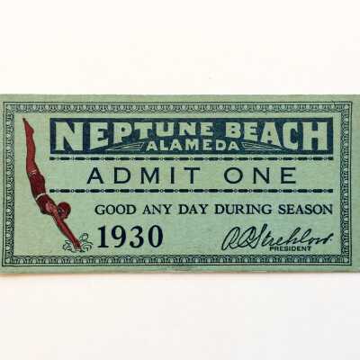 Neptune Beach ticket, 1936