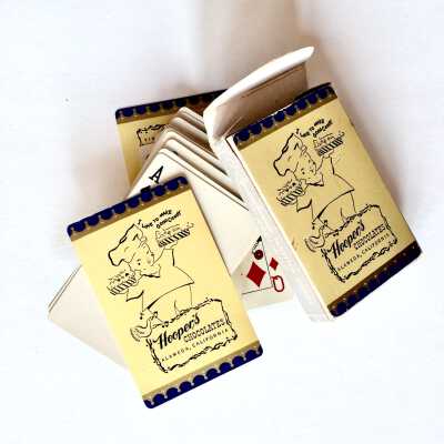 Deck of cards advertising Hooper's Chocolates, Alameda, c. 1940s