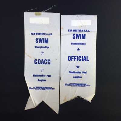 Ribbons worn by Bunny Fergus as Coach of the A.A.U., prior 2009