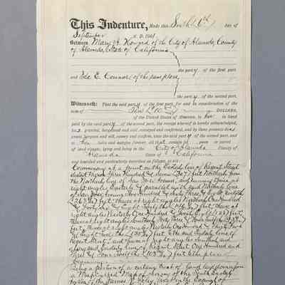 Deed for 1232 Regent Street, 1901