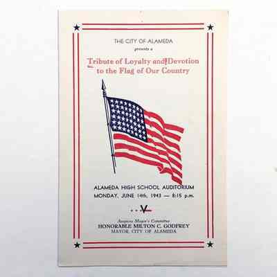 Program patriotic activities at Alameda High School Auditorium, 1943