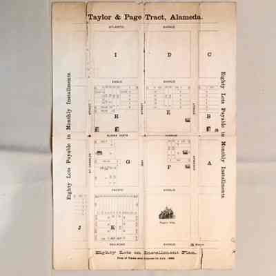 Subdivision Map in the Taylor and Page Tract, 1890
