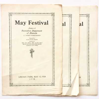 Programs for the May Festival, Lincoln Park, 1928