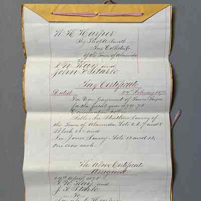 Report of Title for a property in the East End, 1875
