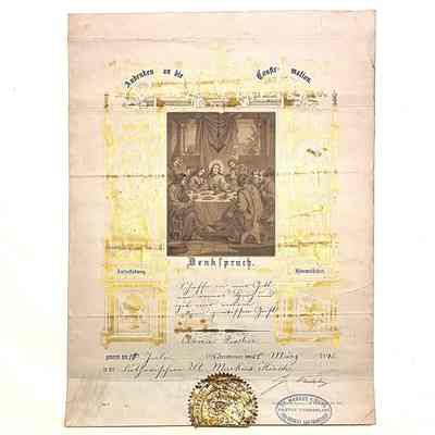 Confirmation Certificate of Anna Fisher, 1896