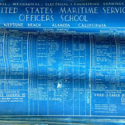 U.S. Maritime Service Officers School blueprints, 1942