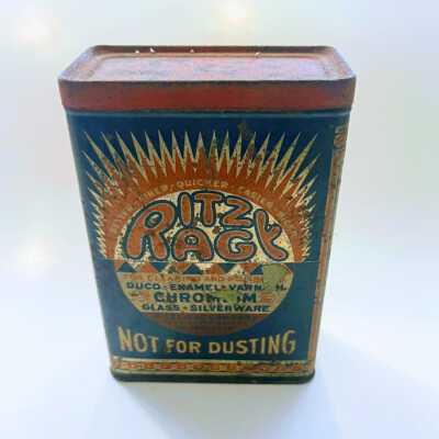 Ritz Rags polishing tin, 1930s