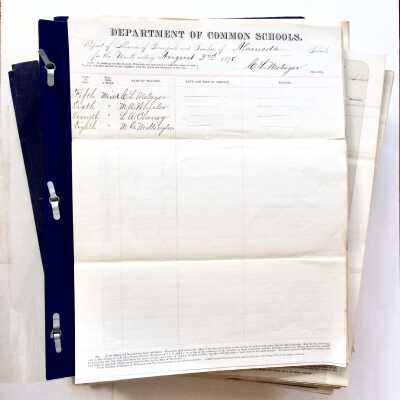 Collection teachers' absence reports, 1878-1888