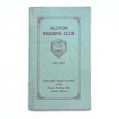 Booklet of the Alcyon Reading club, 1952-1953