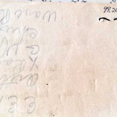 Verso of D