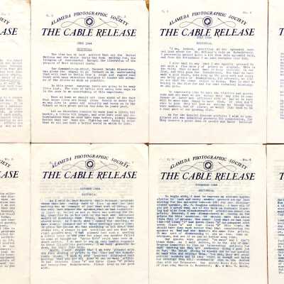 'The Cable Release' newsletters of the Alameda Photographic Society, 1944