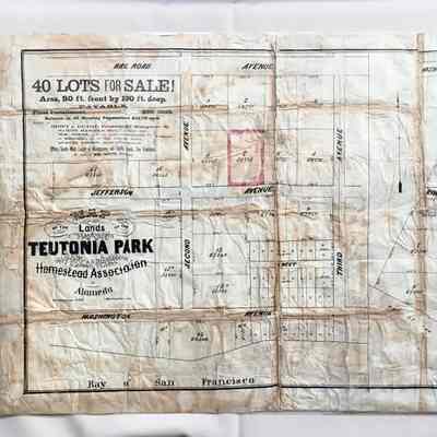 Map of property Teutonia Park Homestead Association, in West End, c. 1870s