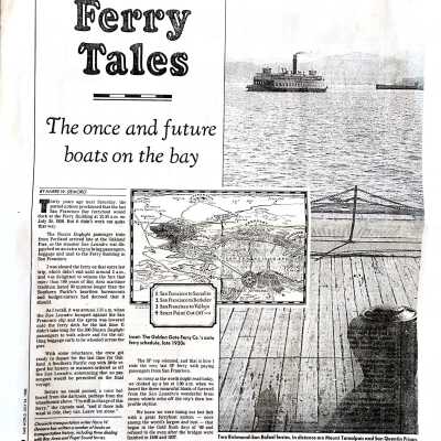 Photocopy of article 'Ferry Tales', by Harre Demoro, 1988