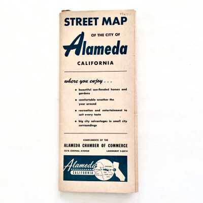 'Street Map of the City of Alameda', from Chamber of Commerce, c. 1950s