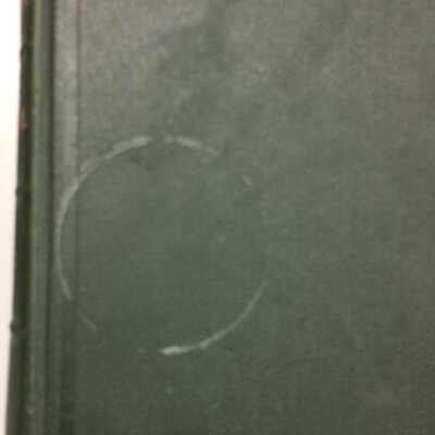 Ring-shaped stain on front cover of volume II.