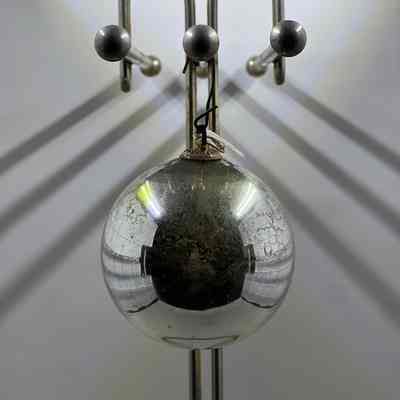 Silver Sphere Christmas Ornaments, c. 1960s