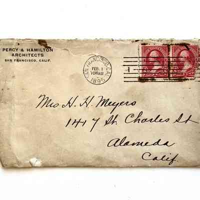 Envelope addressed to Mrs. Meyers in St. Charles Street, 1895