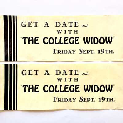 Flyer for Alameda High School play 'The College Widow', c. 1930