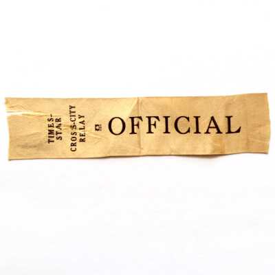 Silk Ribbon won by Jack Hanly in cross-city relay race, c. 1930s