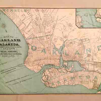 Map of Oakland and Alameda, prepared for Woodward & Taggart, 1877