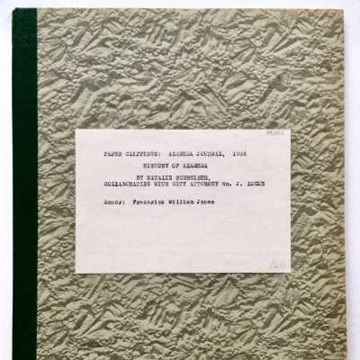 Scrapbook of articles by Natalie Schreiber, Alameda Journal, 1936