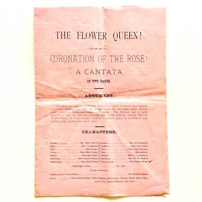 Program production with Nannie Wood, early 1890s