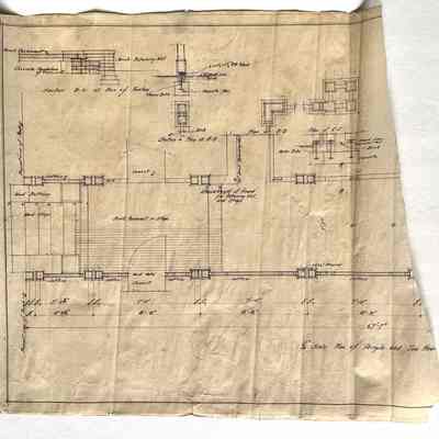 Plan of pergola and tea house, 2021 Alameda Ave