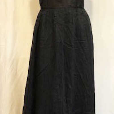 Black Sheer cotton petticoat with diagonal ruffles, c. 1900