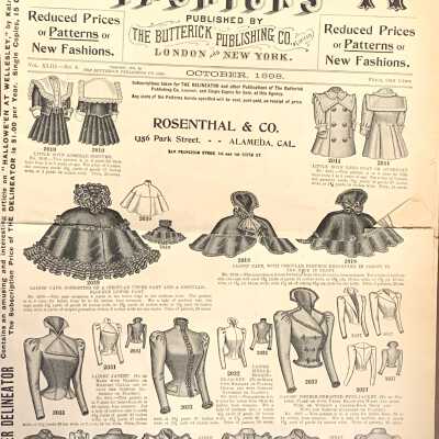 Flyer for fashions by Butterick & Co, sold by Rosenthal & Co, 1898