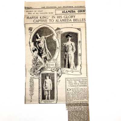 San Francisco Examiner clipping about 'The Marsh King', May 4, 1901