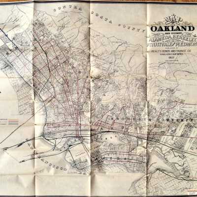 Map of Oakland and Vicinity, Realty Bond & Finance Co, Oakland, 1907
