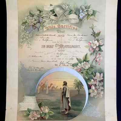 Marriage Certificate E.R. McDonell and Mary Anderson, 1900