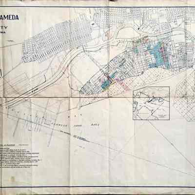 Map City of Alameda and Vicinity, 1921