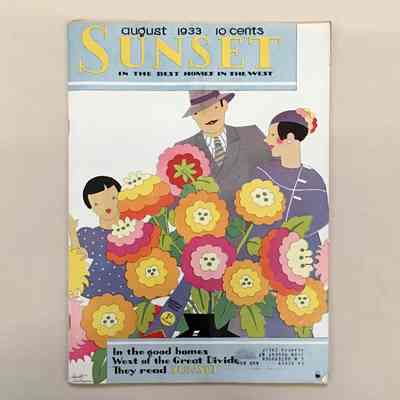 August 1933 edition of Sunset Magazine, sent to L.M. Osterdock