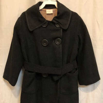 Black wool double breasted coat worn by Frank Perkins, 1920s