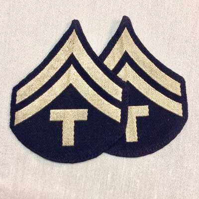Fabric Chevrons from the Army Uniform of Fred Krueger, 1941-1945