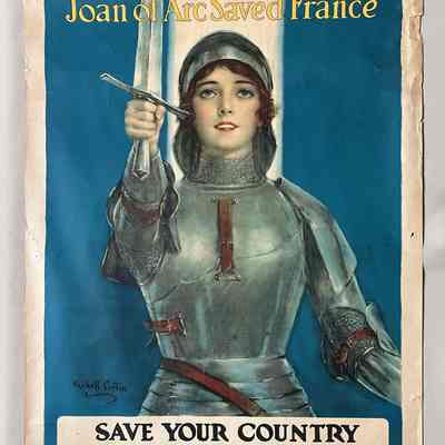 'Joan of Arc Saved France' Savings Stamps poster by Haskell Coffin, 1917-1918