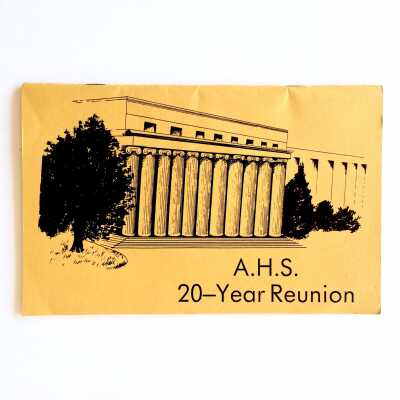 Alameda High School Class of 1967 20-year reunion booklet, 1987
