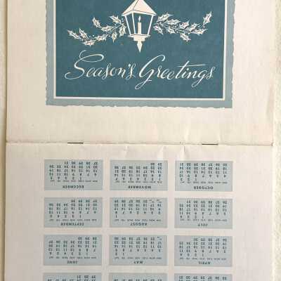 Wall Calendar issued by the Park Dairy, 1970