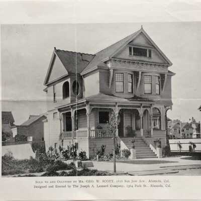 Leonard Circular with picture of 1816 San Jose Ave, 1890s